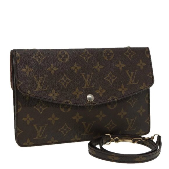LOUIS VUITTON Monogram Double Rabat Shoulder Bag M51815 LV Auth 82141 - Picture 1 of 16